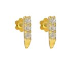 18K Real Certified Fine Yellow Gold Classy Design Earring
