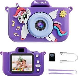 Cámara infantil cámara digital 1080P HD cámara unicornio niños con tarjeta SD 32 - Imagen 1 de 7