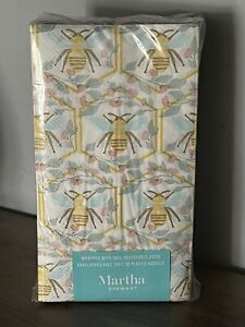 MARTHA STEWART PAPER GUEST NAPKINS - FLORAL BEES - 40 COUNT - NEW