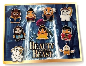 Amazon Peccy Pin Pins Set 9 Beauty and the Beast on Card - Picture 1 of 5