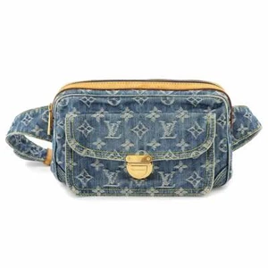 LOUIS VUITTON Monogram Denim Bum Bag Waist Pouch Canvas Blue M95347 90270716 - Picture 1 of 10