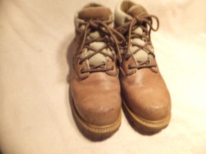 Men's MACK Tan Leather Work Boots Mens Sz 6M /Womens 8M - Picture 1 of 8