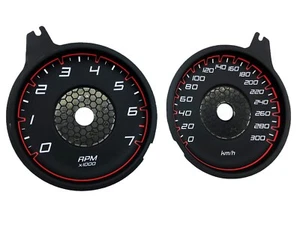 For Dodge Charger 300km/h 3D - Speedometer Dials from MPH to Km/h Cluster Gauges - Picture 1 of 4