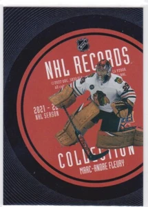 21/22 UPPER DECK..MARC-ANDRE FLEURY..NHL RECORDS..SP..CARD # RB-7..BLACKHAWKS - Picture 1 of 1