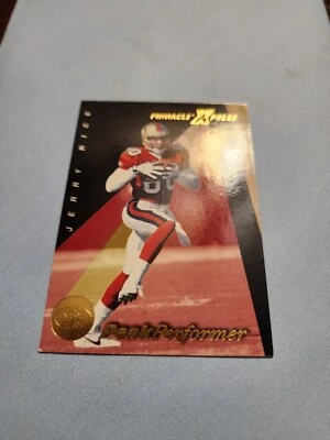 jerry rice 1997 PINNACLE  EXPRESS  #143 PEAK PREFORMANCE  49ERS HOF - Image 1 of 3