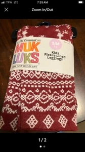 Muk Luks Fleece Lined Leggings Size Kids S/M (7-8) - Picture 1 of 2