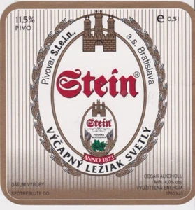 2a SLOVAKIA BEER LABEL STEIN VYCAPNY LEZIAK SVETLY 11,5% PIVO - Imagen 1 de 1