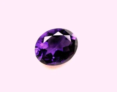 Natural  Loose Oval  Amethyst  2.93 Cts ,   10.8 x 8.8 x5.6  MM  LxWxD 1 Pc - Image 1 of 4