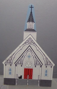 ESTANTERÍA DE MADERA CATS MEOW AMERICANA NUEVA INGLESA SERIE IGLESIA ST BRIDGET IGLESIA - Imagen 1 de 2
