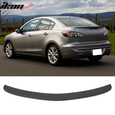 Fits 10-13 Mazda 3 Mazda3 Sedan OE Style Trunk Spoiler Wing Lip Flush Mount ABS - Image 1 of 4