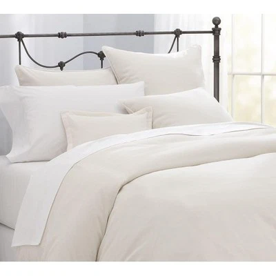 AMBIANCE Platform Valance Sheet Ivory Single Bed Combed Pima Cotton 400 Thread Count