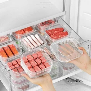Refrigerator Freezing Food Storage Box Food-Grade Dedicated Sealed Fresh-Ke V9K2 - Picture 1 of 22
