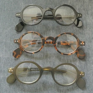 Vintage Small Round Eyeglass Frames Glasses Full Rim Spectacles Eyewear Rx able - Picture 1 of 47