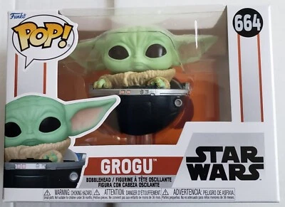 Figura Funko Pop #664 Star War The Mandalorian Grogu in Prama Vinly Nueva en Paquete Foto 1 de 4