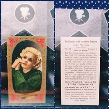 ⭐ 1938 Aviatik (Germany) Group B Tobacco Card #65 JEAN HARLOW
