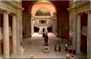 Postal Salt Lake City Utah State Capitol vista interior vintage cromada sin publicar - Imagen 1 de 2