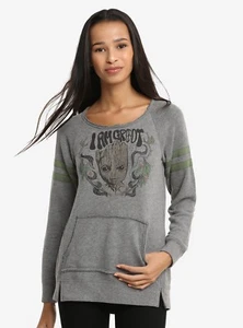 Groot Guardians Of Galaxy Womens Athletic Pullover Sweatshirt Hoodie - Picture 1 of 3