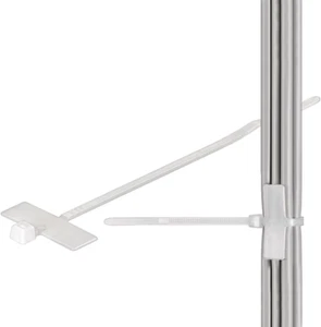 200x Kabelbinder | 100 x 2,5 mm | mit Beschriftungsfeld | Feldgröße: 24 x 8 mm | - Bild 1 von 3