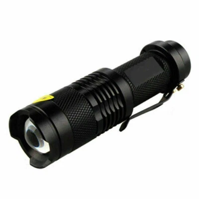 7W 1Mode Mini Zoom In/Out 14500/AA Flashlight Torch Camping Light