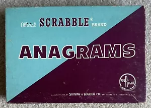 VTG Anagrams Embossed Edition NO. 92 Tiles Wood Selchow & Righter Co 1962 - Picture 1 of 7