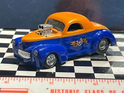 1/64 1941 WILLYS COUPE GASSER BLUE AND ORANGE M14 - Image 1 of 4
