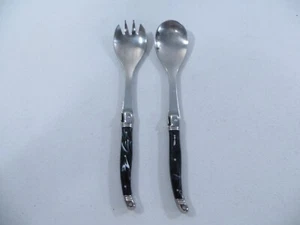 Vintage Laguiole Jean Dubost Salad Serving Spoon & Fork 2 Piece Set France - Picture 1 of 10