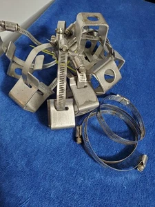 3/4 Loch Rundglied Abstandshalter Adapter mit Schlauchschellen 10 Stück SA-U SS GEBRAUCHT - Bild 1 von 2