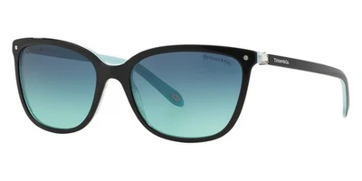 New Tiffany & Co. Women Square Sunglasses TF4105HB 81939S Black/Blue 55mm - Image 1 of 3