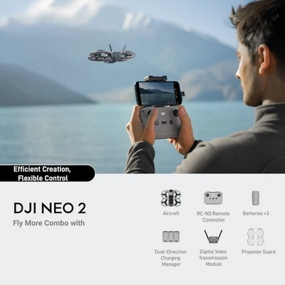 DJI Neo 2 Fly More Combo with RC-N3 Controller - 4K/60FPS LiDAR Drone, 3 Batteri - Image 1 of 4