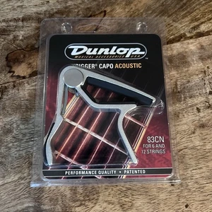 Dunlop 83CN Curved Trigger Capo for 6- & 12-String Acoustic Guitar, Nickel - Picture 1 of 2