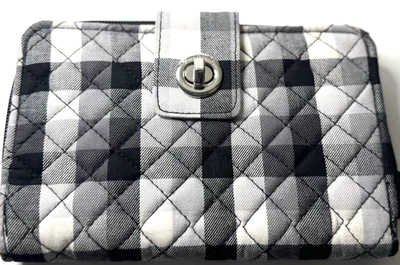 VERA BRADLEY, RFID Turnlock Wallet, Kingbird Plaid, Zip Around Wallet, NWT - Image 1 of 4