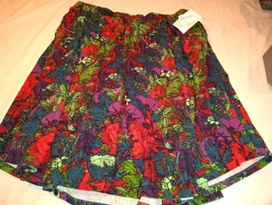 LuLaRoe Madison Skirt NWT Size 3X XXX Large NEW Wild Mixed Flowers Hawaiian - Picture 1 of 4