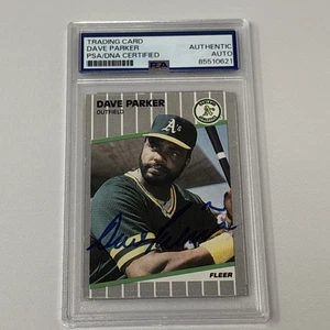 Dave Parker Signed Autograph 1989 Fleer #19 Baseball Card PSA DNA Authenticated - Picture 1 of 3