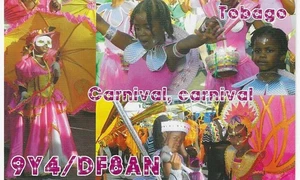 Scheda radio QSL 2010 Tobago Carnevale - Foto 1 di 1
