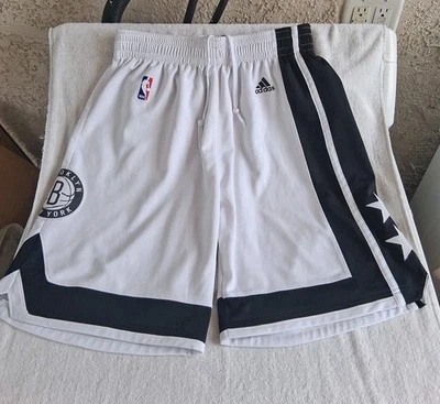 Adidas Brooklyn Nets White/Black Shorts Large - Image 1 of 4