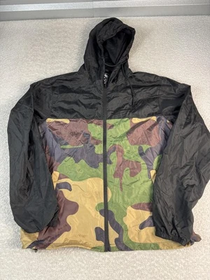 Chaqueta cortavientos Zero Foxtrot para hombre XL negra camuflada con capucha cremallera completa ligera Foto 1 de 4