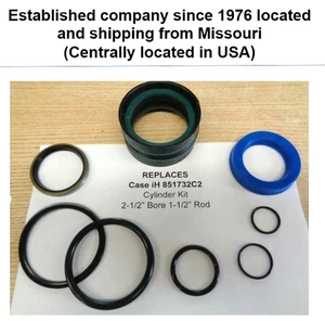 Replaces 851732C2 Case-IH seal kit for some 2-1/2" bore X 1-1/2" Rod (SEE TEXT) - Picture 1 of 6