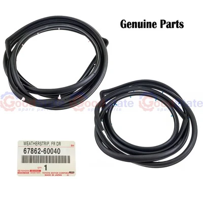 Genuine LandCruiser PZJ75 HZJ75 HJ75 Ute Front RH & LH Door Weatherstrip Rubber - Image 1 of 3