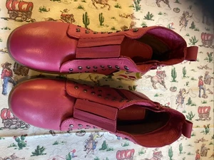 Adesso KIKI Leder Reißverschluss Stiefel UK 4 Raspberry Neu Mit Etikett QVC - Bild 1 von 7