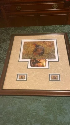 2006  wild turkey stamp Limited PRINT  Signed numbered Adam Grimm 65/100 - Image 1 of 4