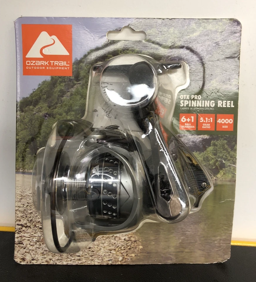 Carrete de pesca giratorio Ozark Trail OTX Pro 4000, relación de transmisión 5,1:1, negro Foto 1 de 1