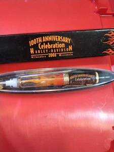 2003 Harley Davidson 100th Anniversary Light Up Ballpoint Pen - Picture 1 of 6