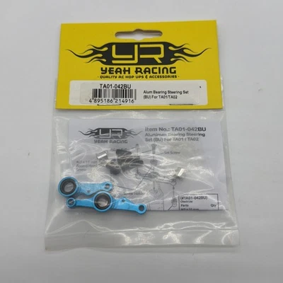 Yeah Racing Aluminium Bearing Steering Set Blue TA01/TA02 (TA01-042BU) - Image 1 of 2