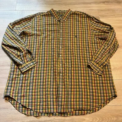 Ralph Lauren Mens 4XLT Tall Linen Cotton Blend Shirt Long Sleeve Button Down - Image 1 of 4
