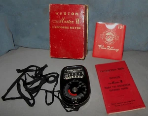 Vintage Weston Master II Exposure Meter Model 735 Box & Instructions - Picture 1 of 2