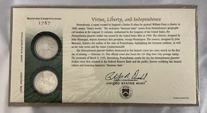 1999 US Mint First Day Issue State Quarter Coin Set Pennsylvania Sealed w/Stamp - Imagen 1 de 2