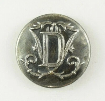 1870s Crest Seal Letter D Scovill Waterburry Uniform Button E4BT - Image 1 of 2