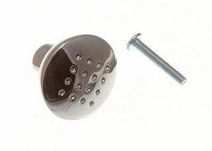 New 20 X Dimple Cupbard Drawer Knobs 32mm Metal Chrome Plated + Screws - Onestop - Picture 1 of 1