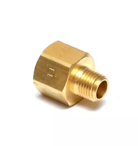 Reducer Pipe Adapter 1/2 Female Npt to 1/4 Male Npt Brass Fitting Water Air Gas - Picture 1 of 7