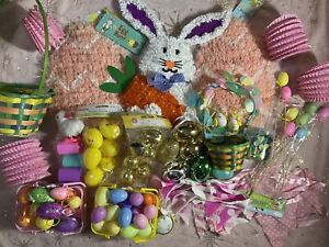 Huge Easter Decoration Bundle Eggs Bunny Bunting Baskets Garland Ornaments Lot